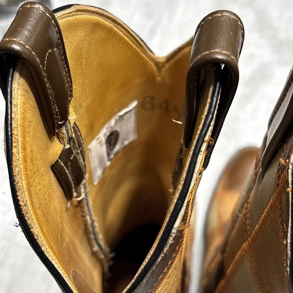 Women's Laramie Custom Made 1960s Vintage Patchwork Cowboy Boots Sz 6 - Picture 8 of 16